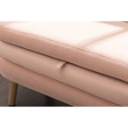 Banc de rangement pour chambre à coucher avec pieds en bois