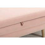 Banc de rangement pour chambre à coucher avec pieds en bois