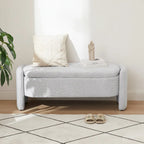 Banc en tissu polaire avec grand espace de rangement