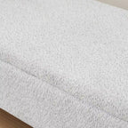 Banc en tissu polaire avec grand espace de rangement