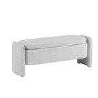 Banc en tissu polaire avec grand espace de rangement