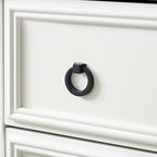 Commode haute moderne à 6 tiroirs avec poignées faciles à tirer et bords texturés