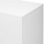 Un meuble de rangement de luxe léger au fini lustré, réglable, adapté au salon, au bureau, au couloir.