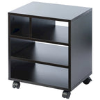 Meuble de rangement pour imprimante en bois avec roulettes
