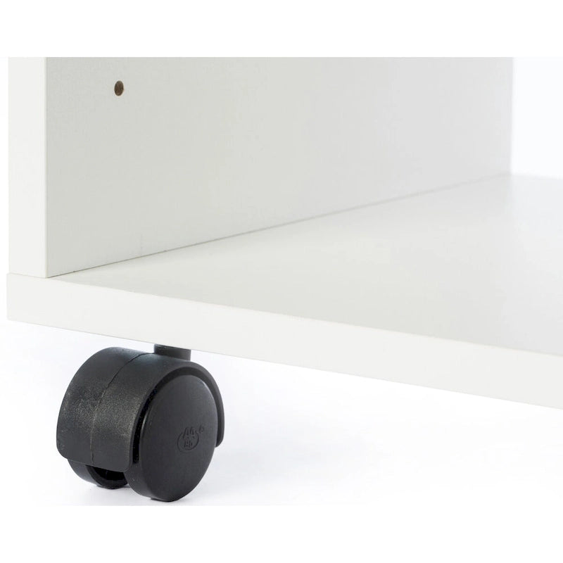 Meuble de rangement pour imprimante en bois avec roulettes