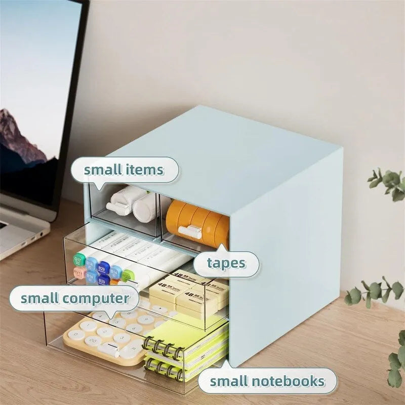 Organisateur de bureau à 4 tiroirs - 9,05P x 6,69L x 2,09H