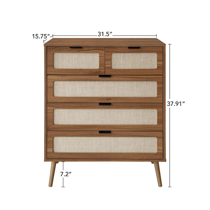 Meuble de rangement d'appoint à 5 tiroirs