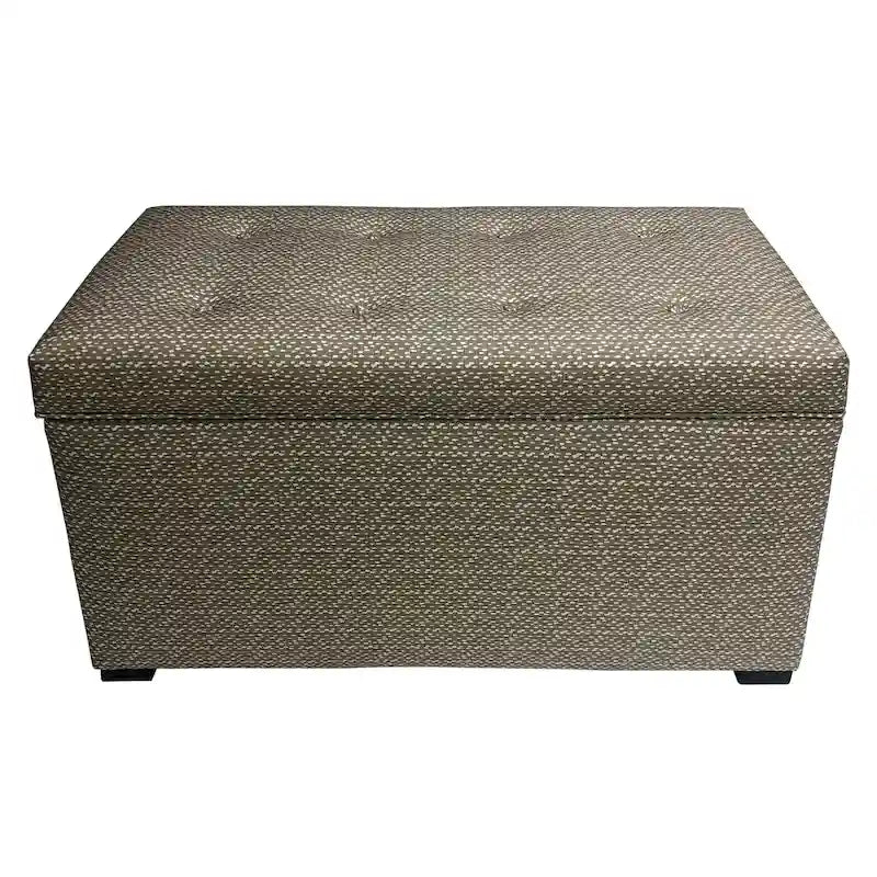 Banc de rangement capitonné de style transitoire