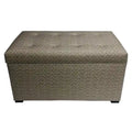 Banc de rangement capitonné de style transitoire