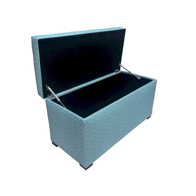 Banc de rangement capitonné de style transitoire