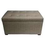 Banc de rangement capitonné de style transitoire