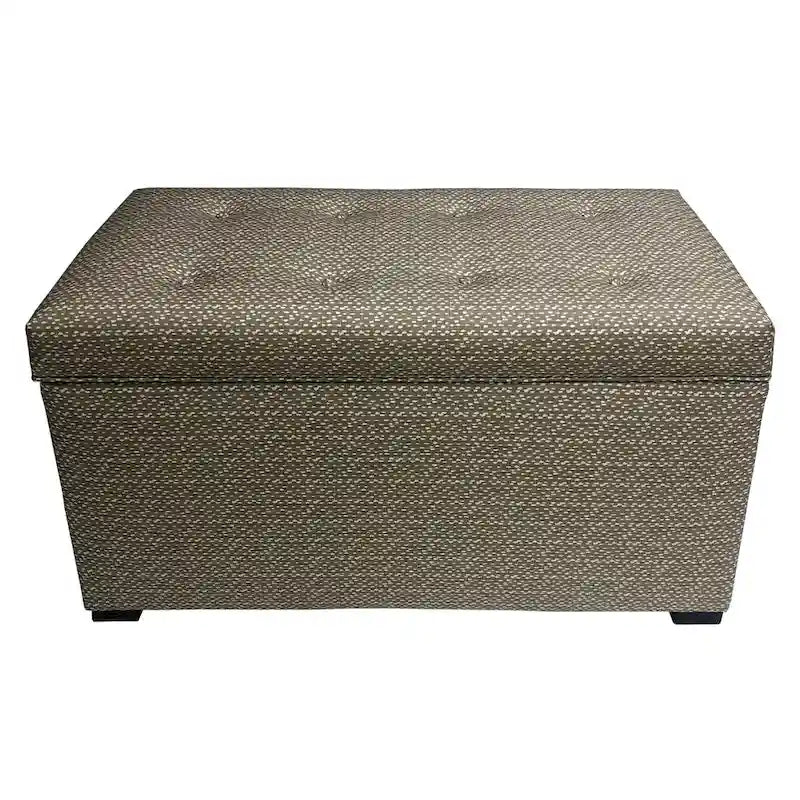 Banc de rangement capitonné de style transitoire