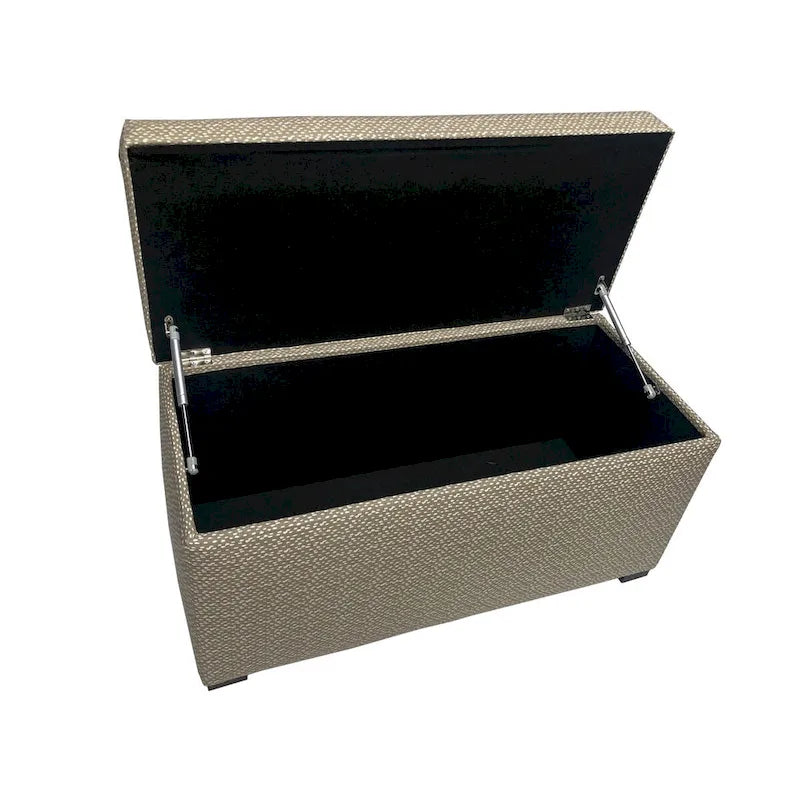 Banc de rangement capitonné de style transitoire