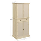 Armoire 4 portes 1 tiroir, avec 4 étagères intérieures réglables, meuble de rangement