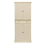 Armoire 4 portes 1 tiroir, avec 4 étagères intérieures réglables, meuble de rangement