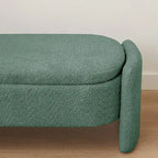 Banc de rangement ottoman en tissu polaire d'agneau 3D avec grand espace de rangement
