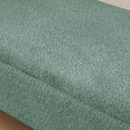 Banc de rangement ottoman en tissu polaire d'agneau 3D avec grand espace de rangement