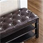 Banc de rangement pour chaussures avec coussin – 39,4P x 13,8L x 18,9H