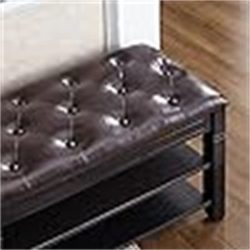 Banc de rangement pour chaussures avec coussin – 39,4P x 13,8L x 18,9H