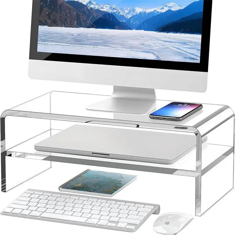 Rehausseur de moniteur à deux niveaux