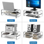 Rehausseur de moniteur à deux niveaux