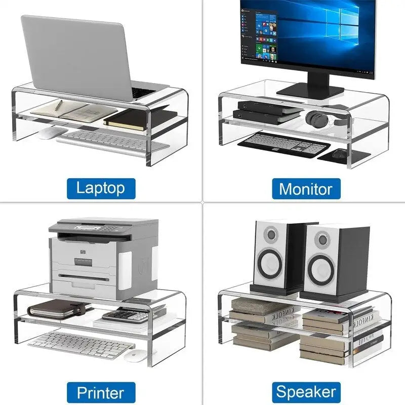 Rehausseur de moniteur à deux niveaux