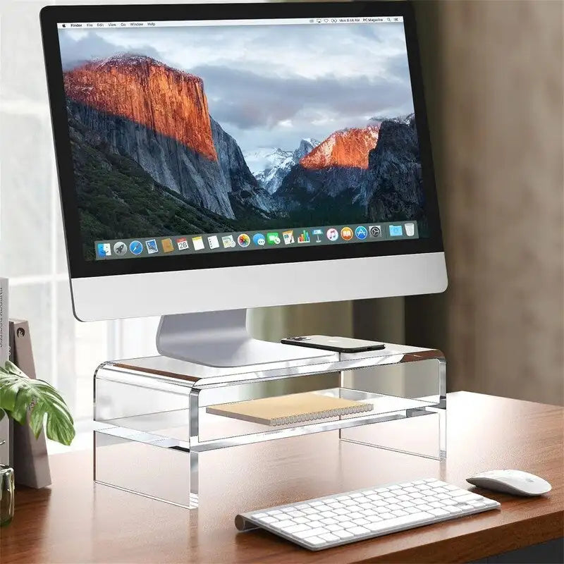 Rehausseur de moniteur à deux niveaux