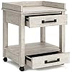 Support d'imprimante de bureau industriel avec rangement - 24P x 22L x 23H