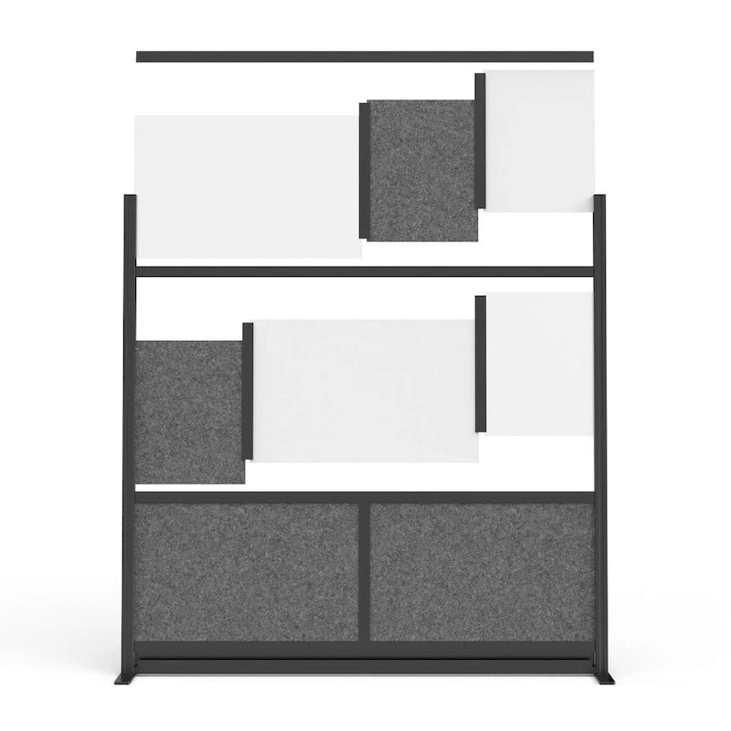 Séparateur de pièce mural modulaire à cadre noir (70"x48")