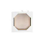 Meuble bas à 15 tiroirs et porte, blanc brillant