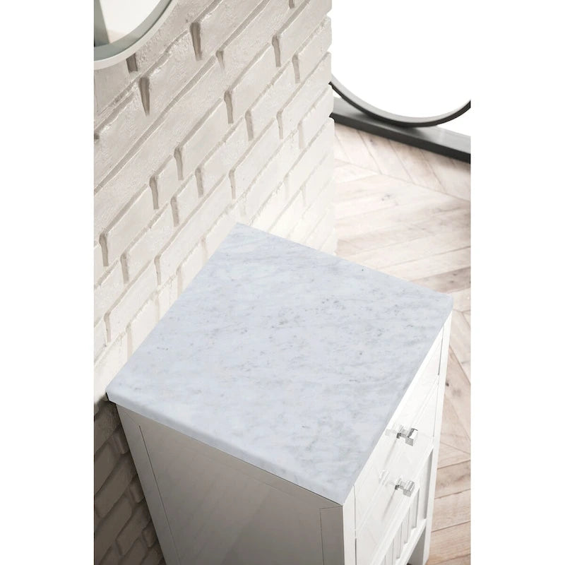 Meuble bas à 15 tiroirs et porte, blanc brillant