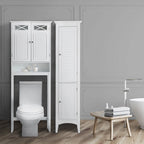 Meuble de rangement WC blanc (20x63x172 cm)