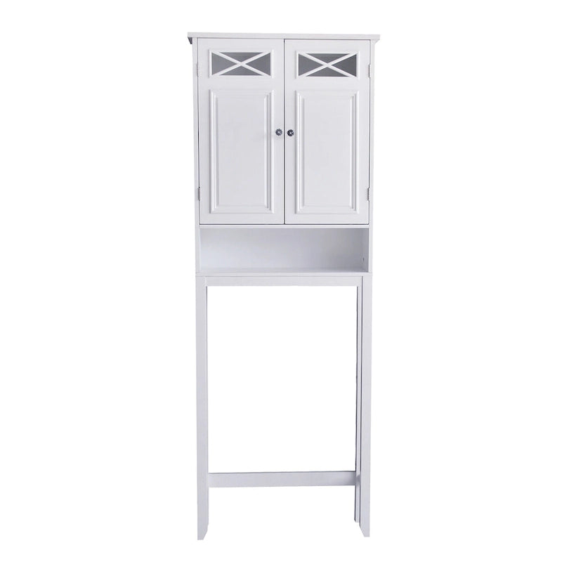 Meuble de rangement WC blanc (20x63x172 cm)