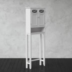 Meuble de rangement WC blanc (20x63x172 cm)
