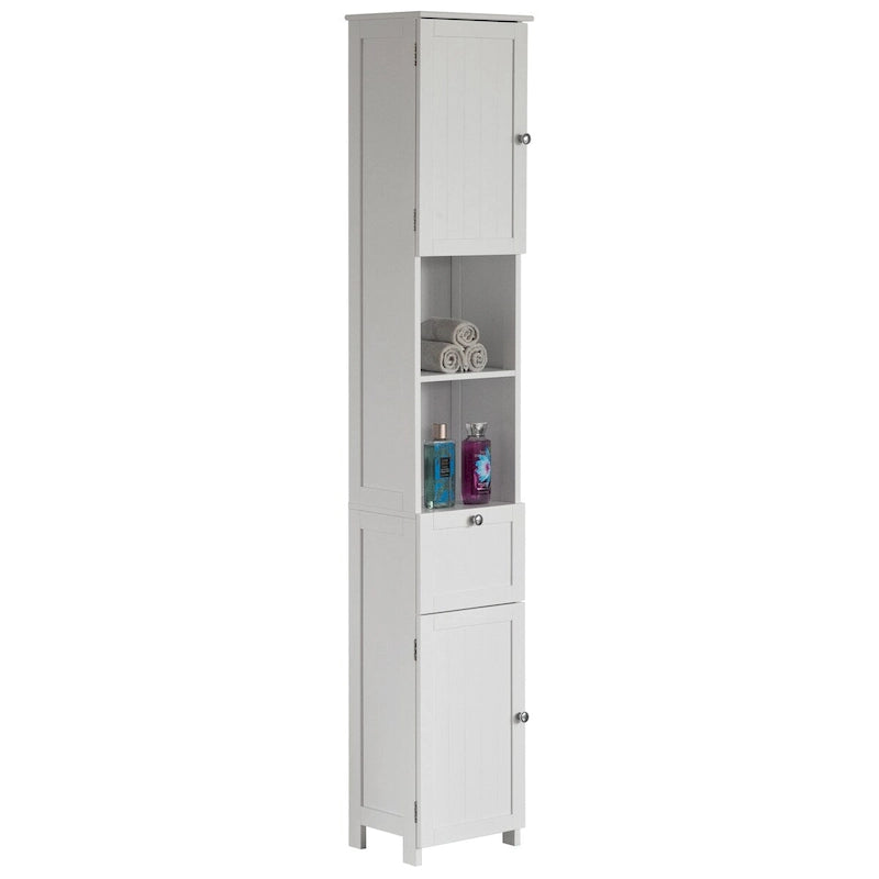 Meuble de rangement haut blanc pour salle de bain