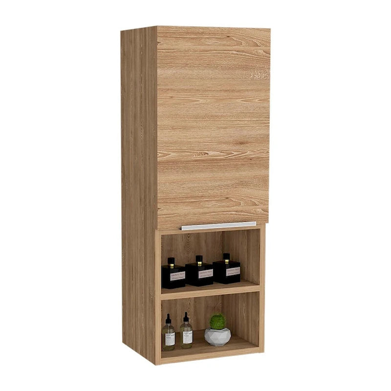 Armoire à pharmacie, deux étagères intérieures, finition pin, haute qualité et durable
