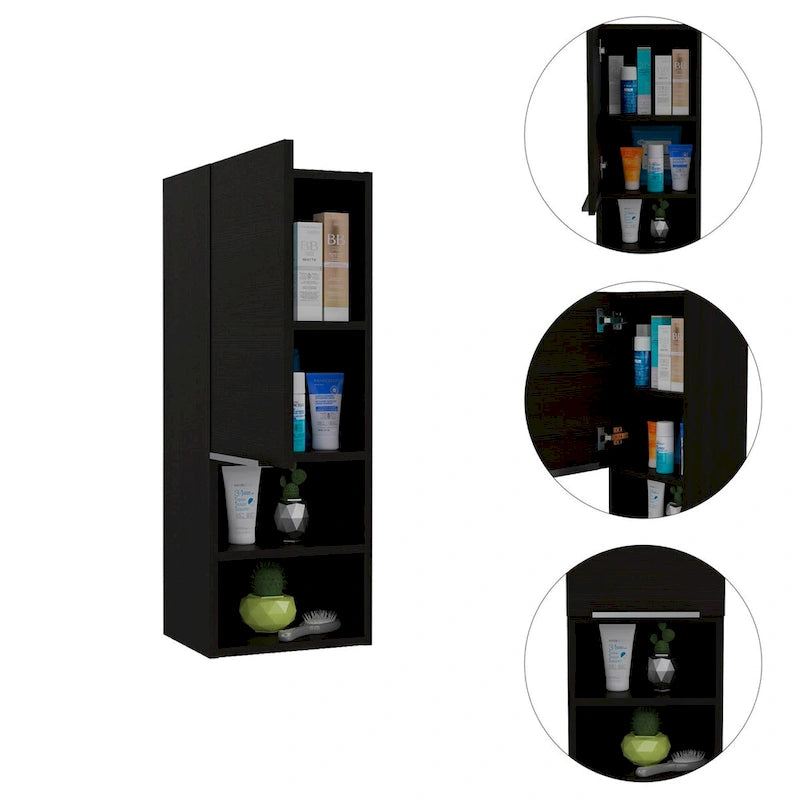Armoire à pharmacie, deux étagères intérieures, finition pin, haute qualité et durable