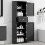 Armoire de salle de bain haute sur pied avec tiroir