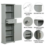 Armoire de salle de bain haute sur pied avec tiroir