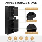 Armoire de salle de bain haute sur pied avec tiroir