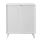 Meuble de rangement de salle de bain moderne avec 2 portes vitrées