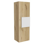 Armoire à pharmacie une porte avec 3 étagères, blanc/chêne clair