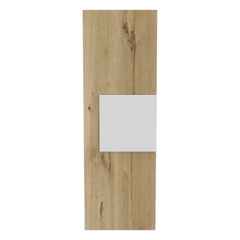 Armoire à pharmacie une porte avec 3 étagères, blanc/chêne clair