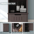 Meuble de rangement haut de salle de bain de 67 po - 11.81P x 15.7L x 66.9H