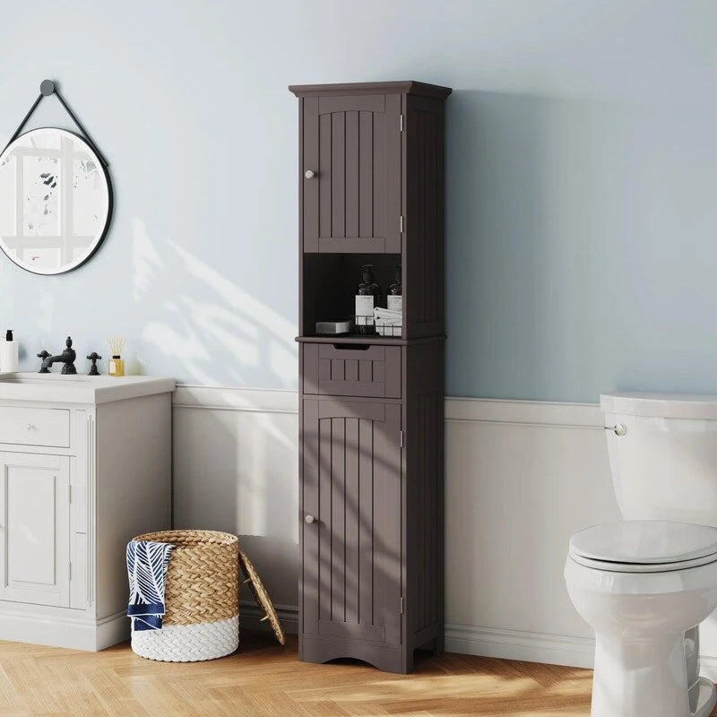 Meuble de rangement haut de salle de bain de 67 po - 11.81P x 15.7L x 66.9H