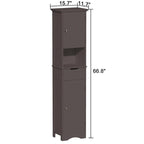 Meuble de rangement haut de salle de bain de 67 po - 11.81P x 15.7L x 66.9H