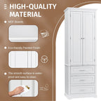 Meuble de rangement haut de salle de bain blanc avec 3 tiroirs