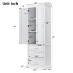 Meuble de rangement haut de salle de bain blanc avec 3 tiroirs
