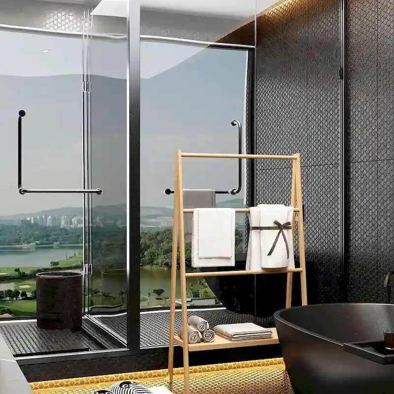 Meuble de rangement WC en bambou
