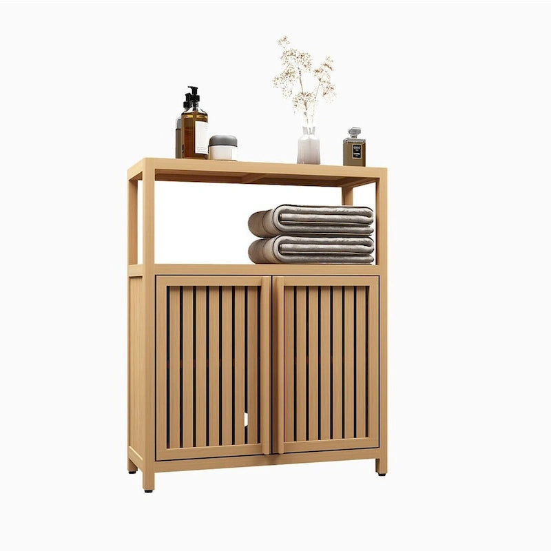 Meuble de rangement WC en bambou